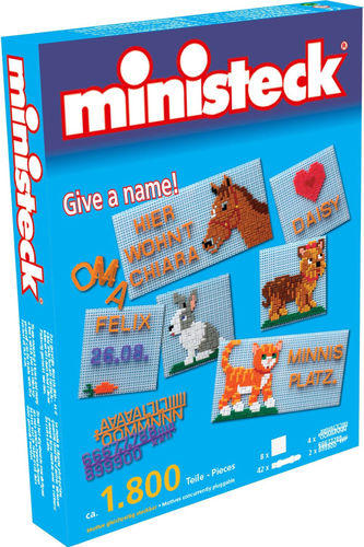 Ministeck 31550 - Give a Name, Haustiere mit Buchstaben + Zahlen