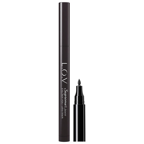L.O.V Supreme Liner Eyeliner Pen Ultra Black No 100 Fearless Black