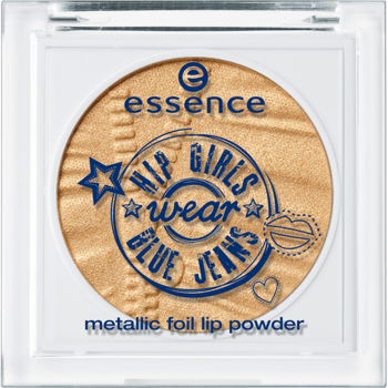 Essence Hip Girls Wear Blue Jeans Metallic Foil Lip Powder 01 I'm Gold And I Know It!
