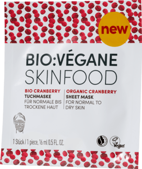 Bio Vegane Skinfood Bio Cranberry Tuchmaske 16ml