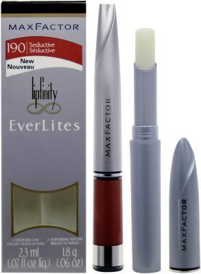 Max Factor Lipfinity Everlites Color Base Coat / Moisturizing Top Coat 190 Seductive