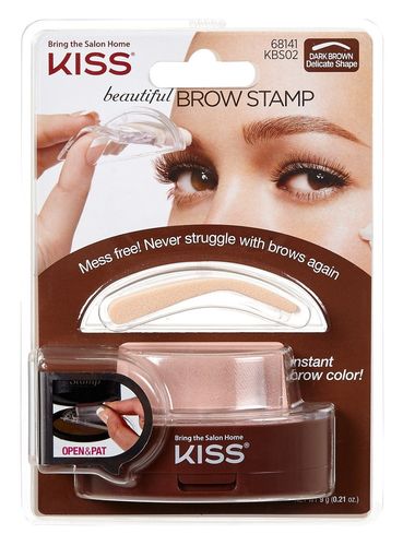 Kiss Brow Stamp Kit 68141 Dunkelbraun 6g