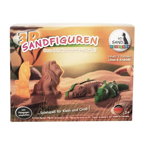 3D Sandfiguren von Sandcreation Löwe & Krokodil