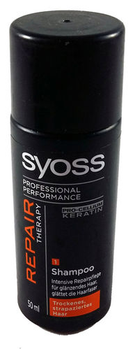 Syoss Repair Therapy Shampoo für trockenes, strapaziertes Haar PRO-CELLIUM Kreatin 50ml
