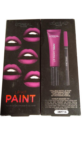 L'Oreal Cheryl's Lip Kit Matte Liquid Lipstick + Lipliner 207 Wuthering Purple