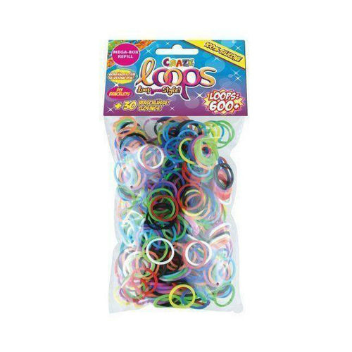 Craze Loops 600 Ringe neon + 20 Verschlüsse
