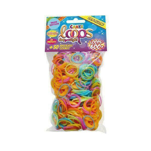Craze Loops 600 Ringe neon ohne schwarz + 20 Verschlüsse