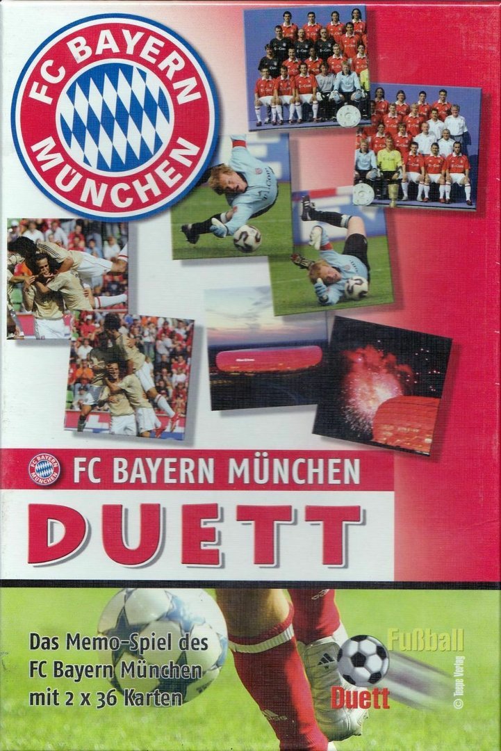 FC Bayern München Duett Memo Legespiel Spiel Kartenspiel Gedächtniss Neu OVP 