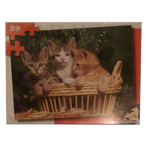 Wild Horse - 99 Teile Puzzle Katzen im Korb
